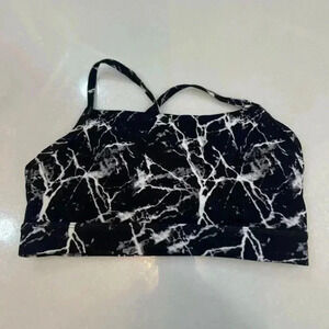 Baseline Sports Bra | marbled black/white | size S | NWOT